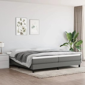 3120541 vidaXL Cadru de pat, gri închis, 200x200 cm, material textil