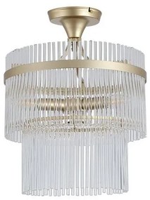 Lustra aplicata moderna metal auriu, tije din sticla Lara