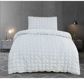 Lenjerie de pat gri deschis din țesătură crep pentru pat de o persoană 140x200 cm Naomi – My House