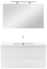 Mobilier complet de baie Vario Forte 100 alb-alb