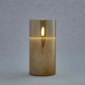 lumanare LED în sticla, 7,5 x 12 cm, auriu