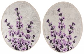 Set 3 Covorase de Baie Lavender, Catifea, Multicolor
