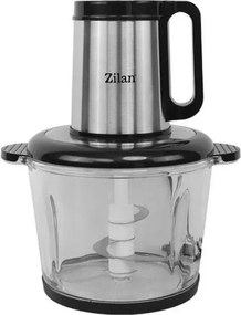 Tocator legume-fructe Zilan ZLN2747 digital din inox, Vas din sticla capacitate 3L, 4 functii presetate, Lame din titan, Putere 500W