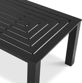 Masa design LUX din aluminiu Vistamar negru, 240x105cm 115001 HZ