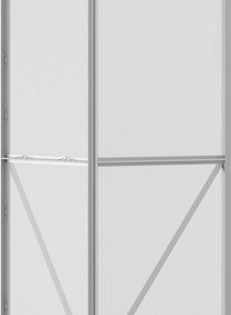 Outsunny Solar de prindere, Ușă glisantă, Ferestre de acoperiș, Policarbonat+Aluminiu, Culoare: Argintiu, 192 x 68 x 196 cm | Aosom Romania