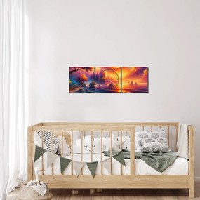Tablou - Lume magică (cu ceas) (90x30 cm)
