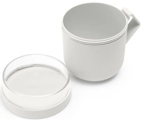 Ceasca pentru supa cu capac Brabantia Make&Take 1006295, 600+180 ml, Capac cu infiletare, Fara BPA, Gri