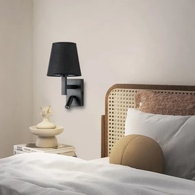 Lampă LED de perete Brilagi DEYA 1xE14/40W/230V + LED/3W negru