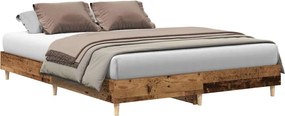 vidaXL Cadru de pat fără saltea Lemn vechi 150x200 cm Lemn prelucrat