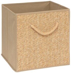 Containere textile pentru depozitarea STEMY, cu mânere, 31 x 31 x 31 cm, bej