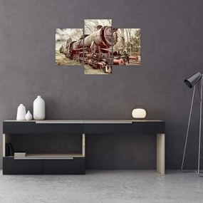 Tablou cu locomotivă istorică (90x60 cm)