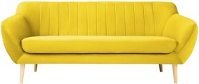 Canapea cu tapițerie din catifea Mazzini Sofas Sardaigne, 188 cm, galben
