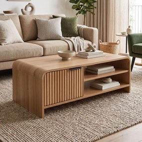 Masuta De Cafea Kivana MDF Nuanta Naturala 100x50x35.5 Cm