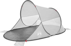 vidaXL Cort de plajă pop-up, gri, impermeabil