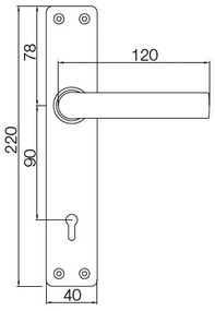 Maner cu sild distanta interax 90 mm model 701-57 (Culoare: Alb)