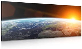 Tablou vedere la planetă din univers