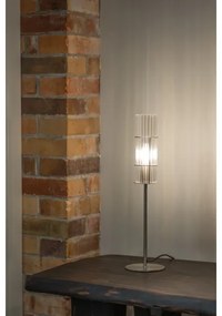 Lampă de masă TUBO 1xE14/40W/230V 50 cm crom lucios/transparent Markslöjd 108557