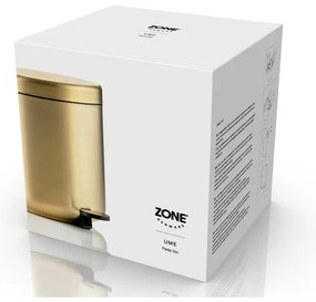 Coș de gunoi alămiu cu pedală din oțel inoxidabil 4 l Ume Brass – Zone