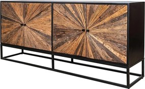 Comoda design industrial vintage Barracuda 180cm, maro