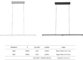 Lustra LED suspendata design modern minimalist TORCH neagra