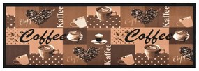 vidaXL Covoraș bucătărie, lavabil, maro model cafea, 60x180 cm