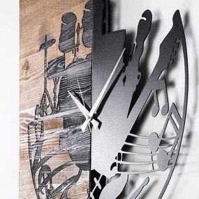 Ceas de perete 60x58 cm 1xAA lemn/metal