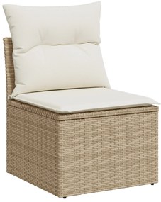 vidaXL Set de canapele pentru grădină 8 pcs Bej Rattan poli