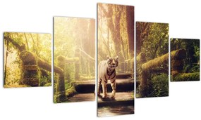 Tablou cu tigrul în djunglă (125x70 cm), în 40 de alte dimensiuni noi