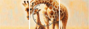 Tablou - Girafe (cu ceas) (90x30 cm)