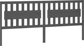 vidaXL Tăblie de pat, gri, 205,5x4x100 cm, lemn masiv de pin