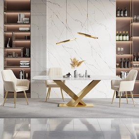 Scaun bej pentru bucătărie, soft, cu cotieră , în stil art nouveau - 2 buc. Deprimo j040379185 by Deprimo