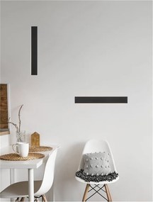 Aplica LED pentru baie cu protectie IP44 SELINE negru L-60cm