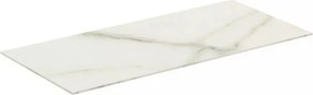 Blat ceramic pentru lavoar Ideal Standard Atelier Conca finisaj alb marmura 80 cm