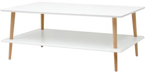 Măsuță de cafea cu 2 blaturi Ragaba KORO, alb