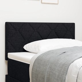 vidaXL Tăblie cap cu lumini cu bandă LED Negru 100 cm țesătură