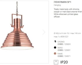 Pendul design Industrial Style FISHERMAN SP1 cupru 134871
