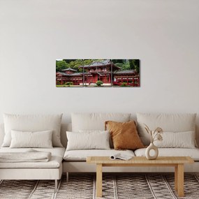 Tablou - arhitectura Chinezească (cu ceas) (90x30 cm)