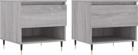 vidaXL Măsuțe de cafea, 2 buc., gri sonoma, 50x46x50 cm, lemn compozit