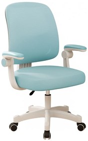 Scaun ergonomic pentru copii, spatar reglabil inaltime, rotativ, Albastru