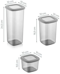 Set de Cutii pentru Depozitare, 9 Piese, Culoare Antracit, 964FRM1108
