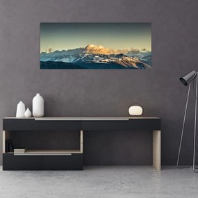 Tablou - vârfuri de munți (120x50 cm), în 40 de alte dimensiuni noi