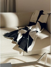 Pătură neagră/crem 150x200 cm Tul – noo.ma