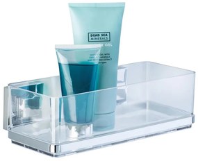 WENKO 22692100 - Poliță VACUUM-LOC QUADRO ED, 25,5 x 14 cm, argintiu/transparent