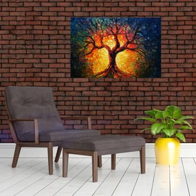 Tablou - Arborele vieții în mozaic (90x60 cm)