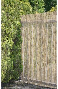 Paravan pentru balcon în culoare naturală din răchită 300x200 cm – Garden Pleasure