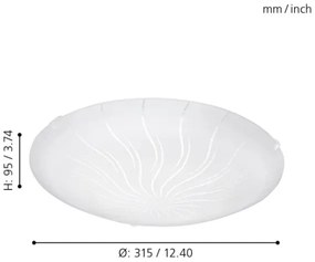 Eglo 96111 - LED Plafoniera MARGITTA 1 LED/11W/230V