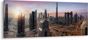 Tablou - Panorama din Dubai (120x50 cm)