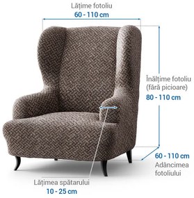Huse bielastice VENEZIA maro fotoliu clasic (l. 60 - 110 cm)