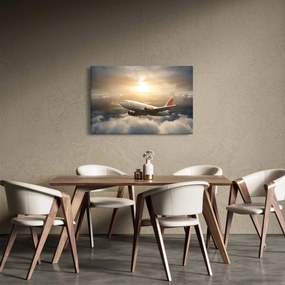 Tablou - Avion în nori (90x60 cm)