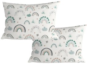 Set de 2 huse decorative pentru perna RAINUBI 40x60 cm, alba